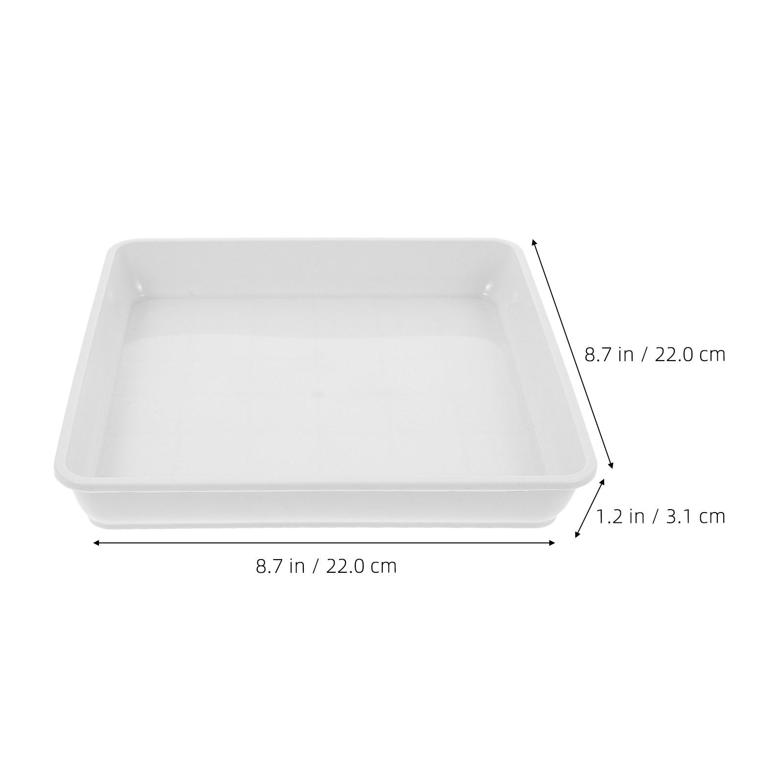 2Pcs Resin Plant Saucer Tray Square Base for Small Flower Pots Succulent Plants Water Drip Tray Succulent Plants Pots Sauser белый