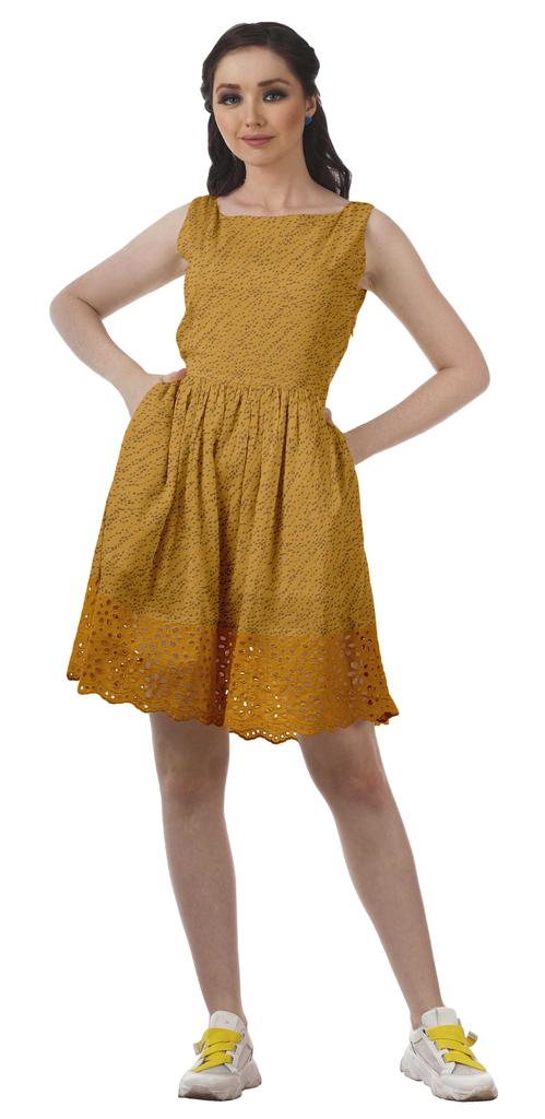 Moomaya Printed Lace Evening Mini Dress For Party Sleeveless Women Clothing