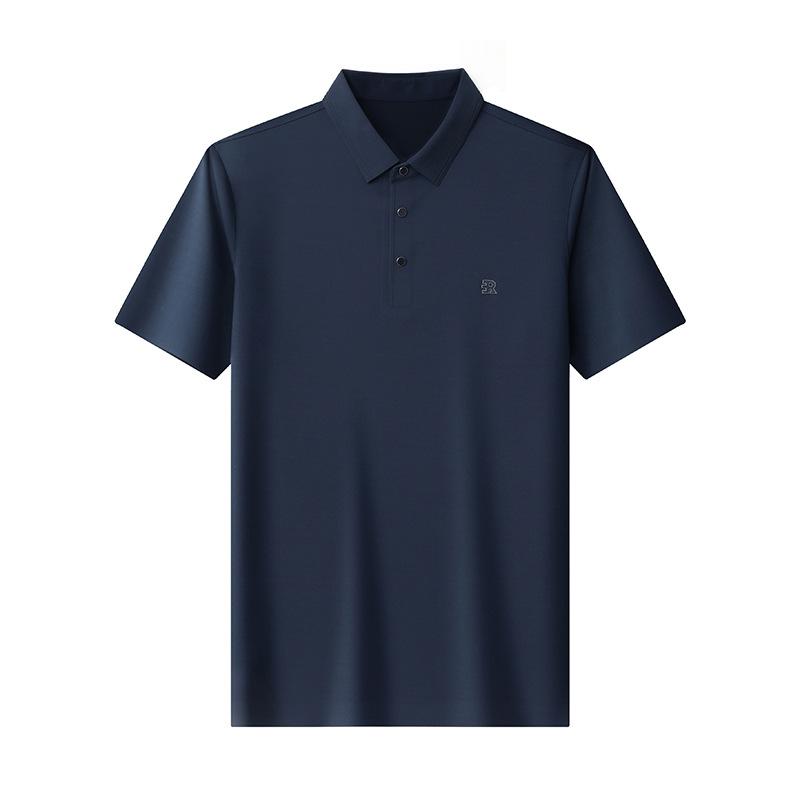 Летняя новая мужская однотонная повседневная деловая бесшовная не требующая глажки — фото 7