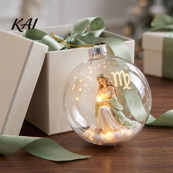 Decorative Animal Ornaments Zodiac Christmas Ornament, Twelve Sign Hanging Decoration, 2D Acrylic Thoughtful Gifts for Horoscope Pendant Xmas