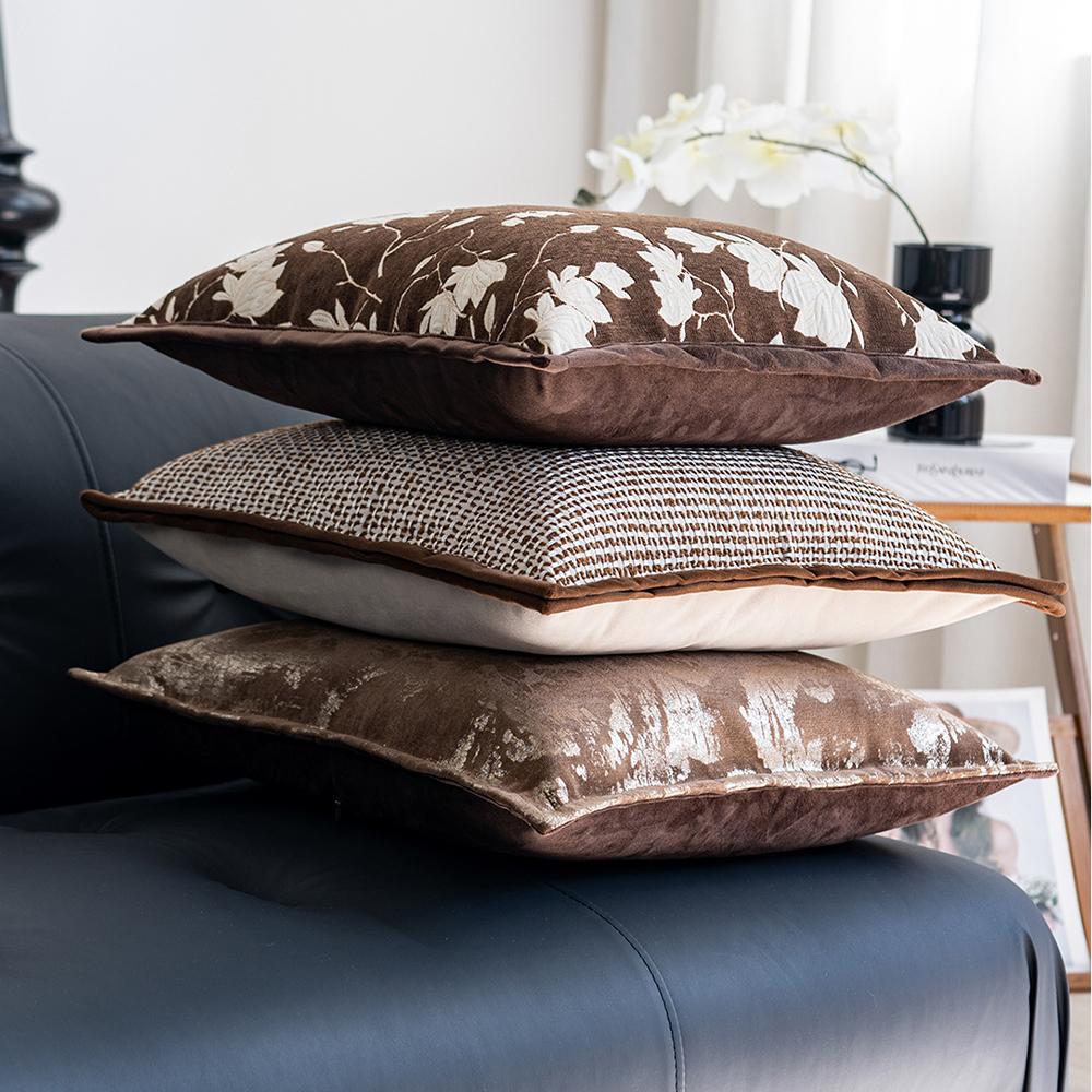 French Retro Luxury Jacquard Throw Pillowcase Cojines Dutch Velvet Decoration Sofa Pillow Cover Headboard Cushion Covers