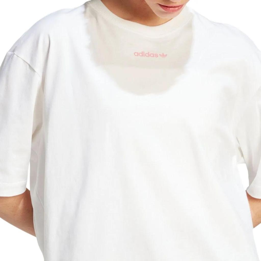 Adidas Originals Drop Shoulder Sleeve T Shirt Women's White (Unisex) T-Shirts IT8155
