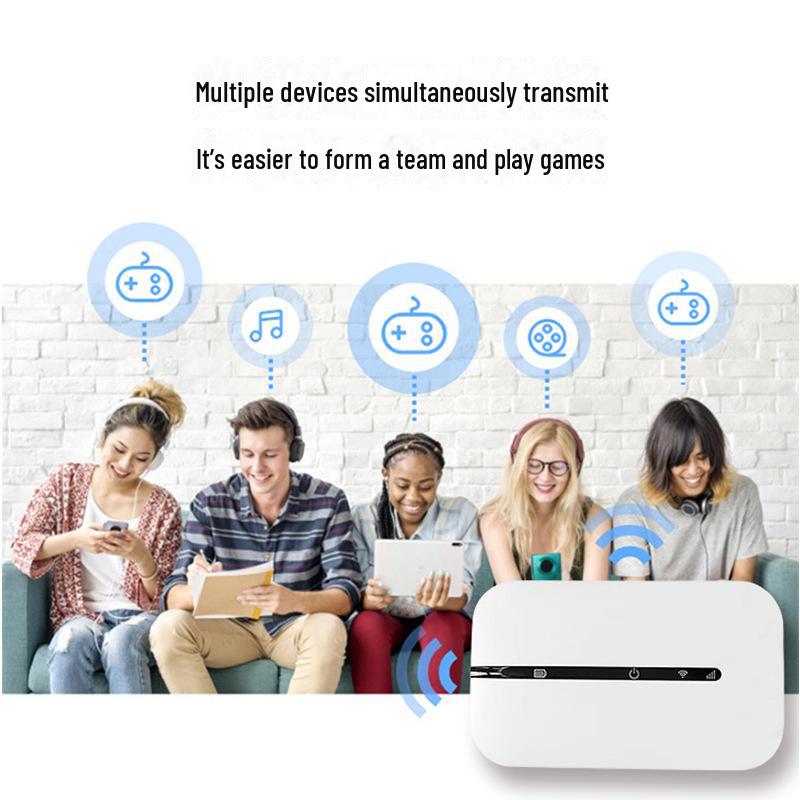 Portable 4G LTE WiFi Router: Mobile Hotspot with SIM Card Support for Car and Travel