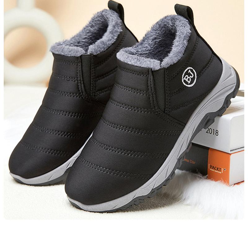 Women's Boots Unisex Winter Shoes Women Waterproof Snow Boots Female Slip On Casual Shoe Plush Footwear Men's Ankle Botas