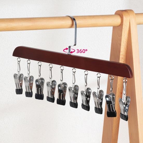 Clips Great Load Bearing Anti-slip Wardrobe Clothes Hanger Scarf Tie Clip Hanger