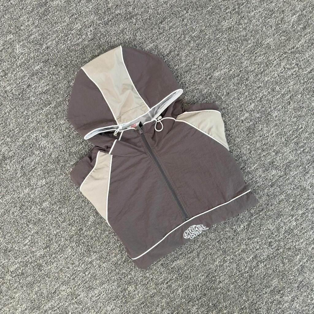 Mertra Retro Colorblock Windjacke & Lässige Sporthosen Set