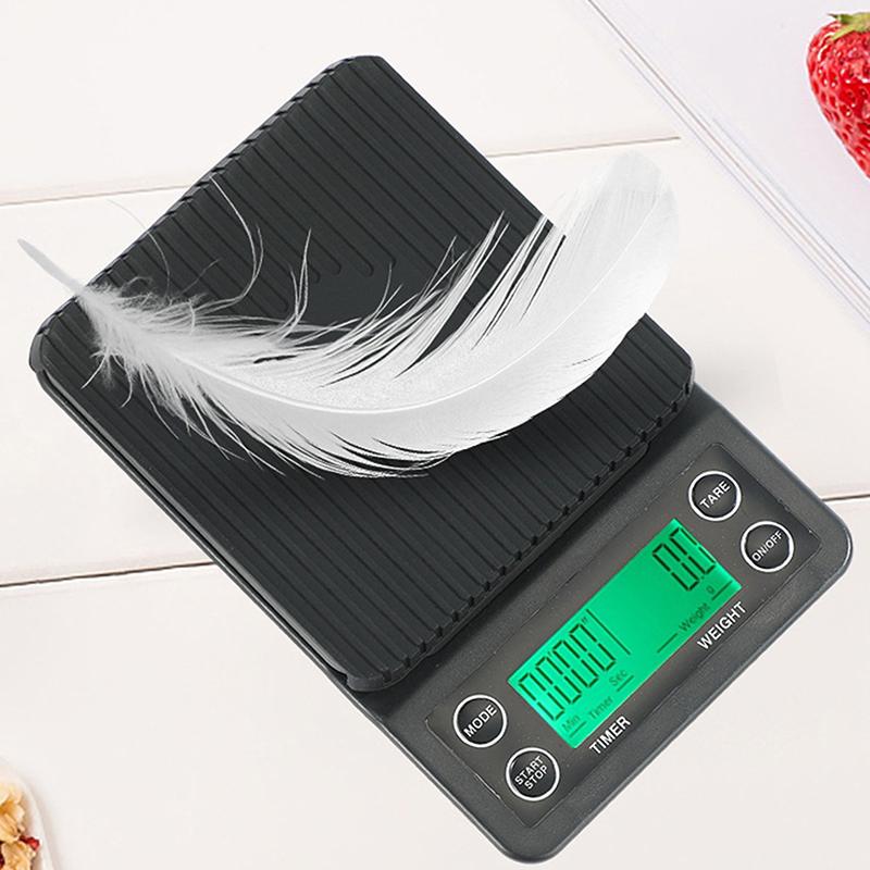 Electronic Digital Kitchen Scale Portable Coffee Scale With Timer High Precision 5Kg 0.1G Lcd Electronic Scales Kitchen Tool
