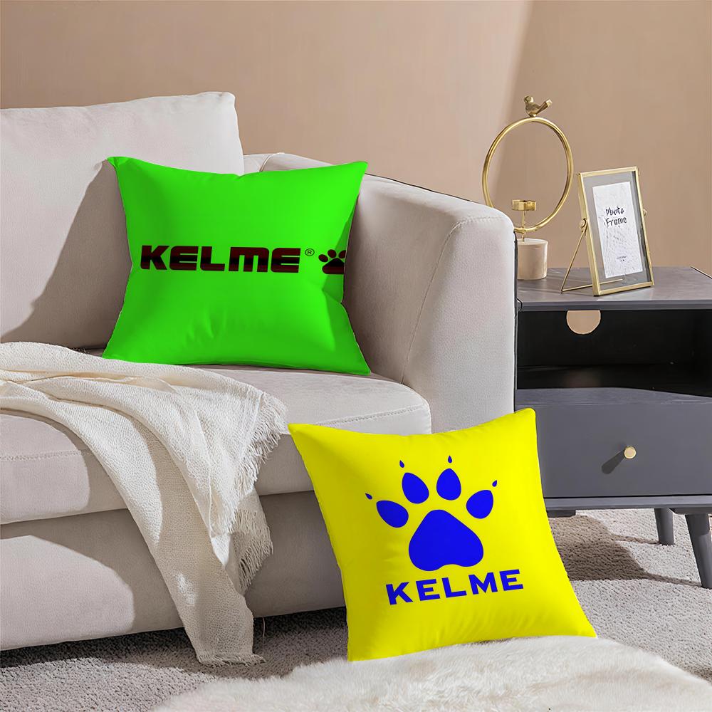 Luxury Fashion Brand Logo K-Kelme Cushion Cover Pillowcase Short Plush Invisible Zipper Room Sofa Cushion Cover