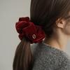 & COUTURE RED VELVET HAIR SCRUNCHIE