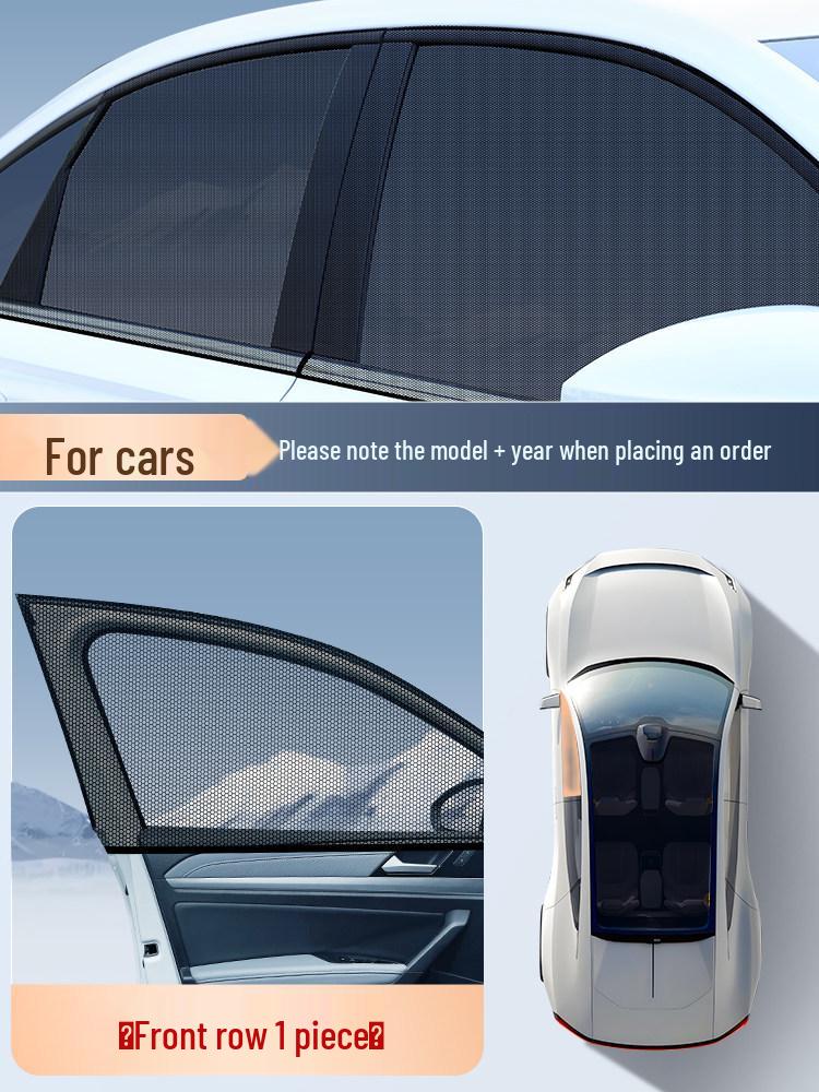 

Universal Car Window Mosquito Net: Sunshade, Heat Insulation, Breathable Privacy Mesh, Blackout Curtain