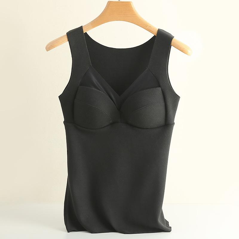 

Velvet Autumn/Winter Plus Size Women s Warm Brushed Heat-Generating Bra Vest XXL (57-68 kg)