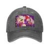 Charlie And Vaggie Valentines Hazbin Hotels Denim Fabric Cap Casual Baseball Caps Adjustable Hat Summer Unisex Baseball Hats