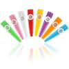 5/18pcs 11.4cm Plastic Kazoo Flute, Assorted Color Portable Instruments for Guitar, Ukulele Accompaniment, Party Favors YMY