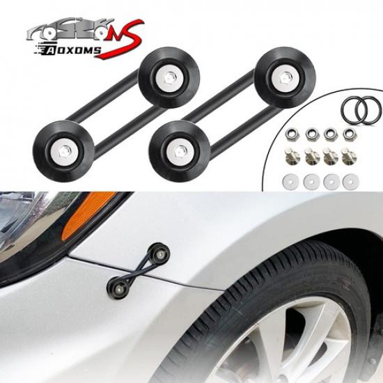 4x JDM Aluminum Quick Release Fasteners Bumper Trunk Fender Hatch Lids Kit Black