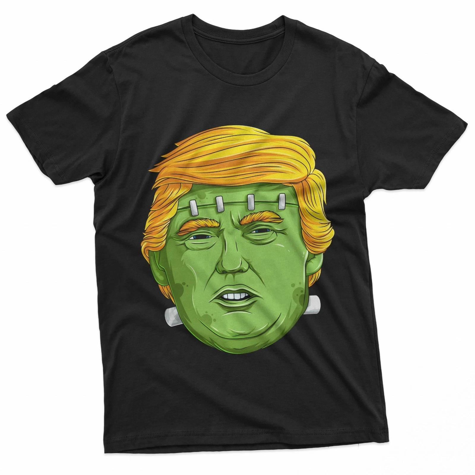 Trump Frankenstein Halloween Costume Spooky Monster Trump 100% Cotton T-shirt Mens Tees Top 2XL