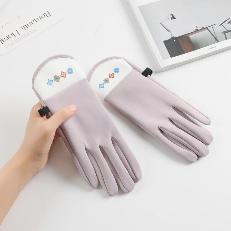 

Женские водонепроницаемые флисовые перчатки для велоспорта с сенсорным экраном - Нескользящие, Теплые, Модные для занятий спортом на открытом воздухе на осень и зиму One Size