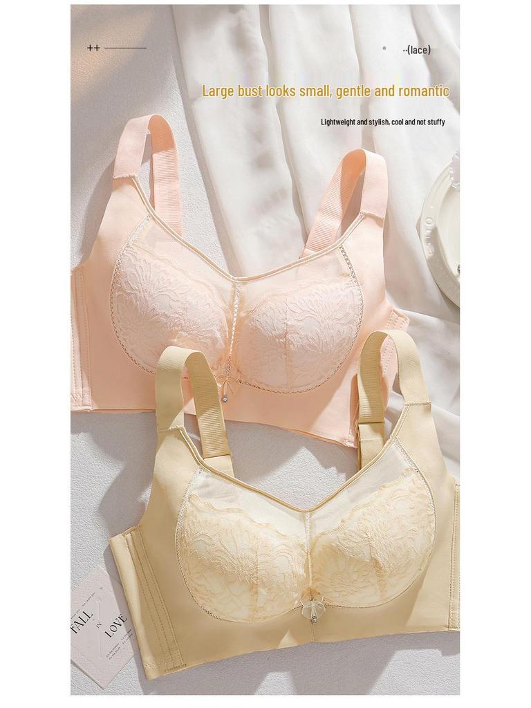 Spitzen Unterwäsche: Dünner Style Lift & Support BH für größere Oberweiten – Anti-Hänge & Verstellbares Trägerloses Design