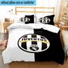 Set Biancheria da Letto Stampato 3 Pezzi Juventus Football Club Chiusura Copripiumino Include 1 Copripiumino & 2 Federe Set Biancheria da Letto Decorazioni per la Casa Regali
