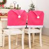 6PCS Christmas Chair Covers, Santa Hat Xmas Chair Covers, Christmas Decorations Indoor Chair Covers For Indoor Kitchen Dinning Room Home Office
