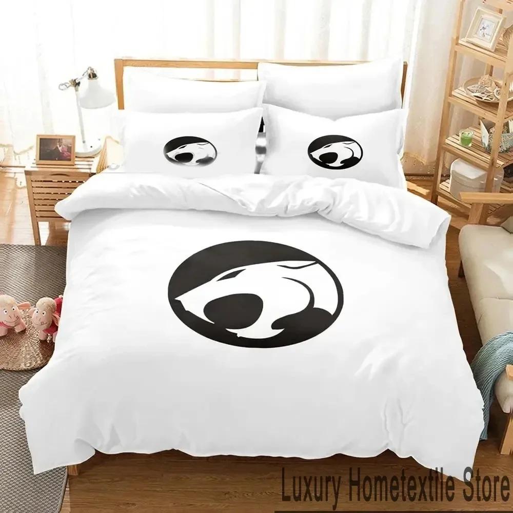 

3D Print Thundercats Bedding Set Boys Girls Twin Queen King Size Duvet Cover Pillowcase Bed boys Adult Home Textileextile EU Single 135x200cm