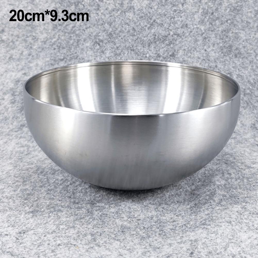 Double Wall Stainless Steel Salad Mixing Bowl Scratch Resistant and Rust Proof