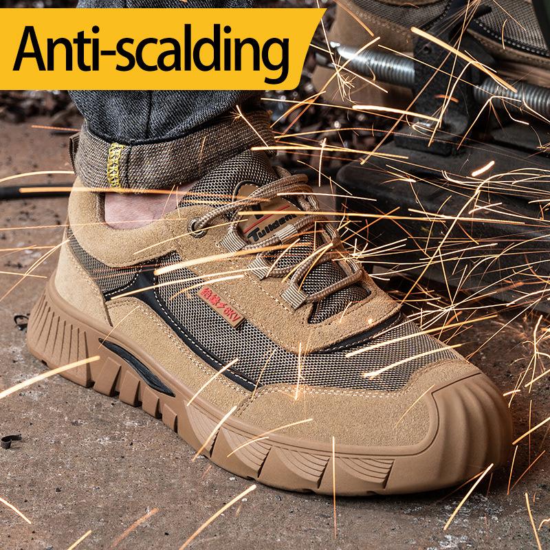 Isolierte 6kV Arbeitsschutzschuhe Herren Plastikkopf Kevlar Durchschlagsicher Elektrische Schuhe