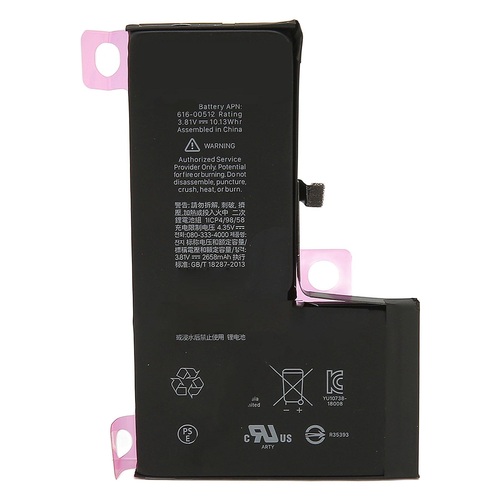 

Аккумулятор для смартфона с набором для ремонта 3,81 В 10,13 Вт·ч 2658 мА·ч 0 цикл для IPhone XS A1920 A2097 A2098