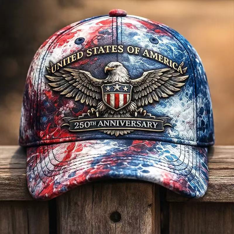 New digital printing baseball cap anniversary hat eagle head picture D three-dimensional hat sun protection
