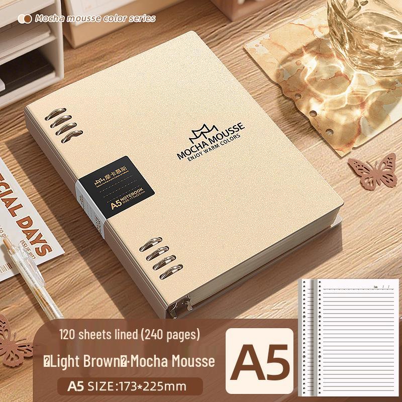 Minimalist Large-Capacity Loose-Leaf Binder: Essential for Students and Office Workers