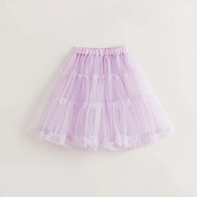 Mark Jenny Girls Sweet Fluffy Mesh Skirt Kidsren s Skirt Short Skirt 2026 Spring New Style 250189 Purple 140