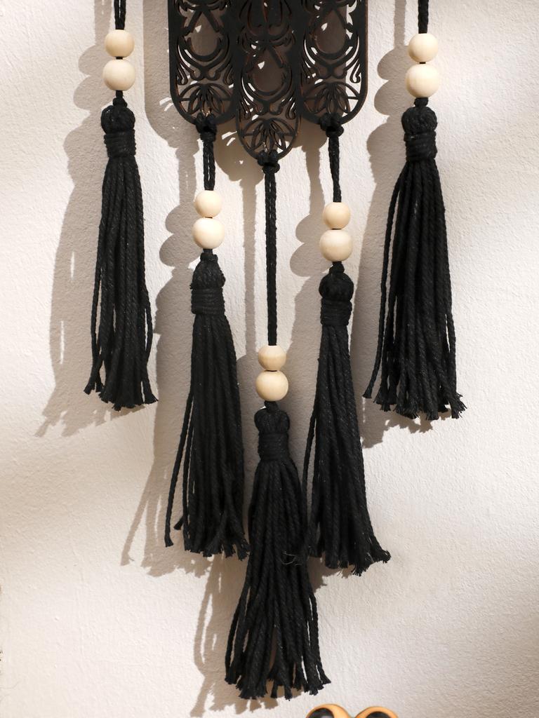 Wooden Wall Decor Wall Hanging Hamsa Hand Evil Eye Home Decor Macrame Hanging Decor Boho Home Decoration Macrame Room Ornament