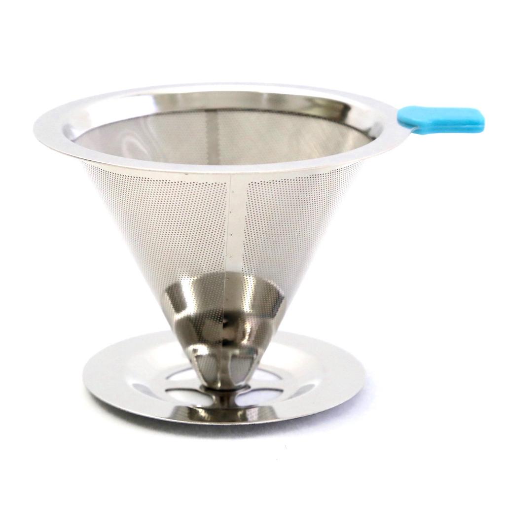 145mm Stainless Steel Coffee Filter with Double-Layer Screen