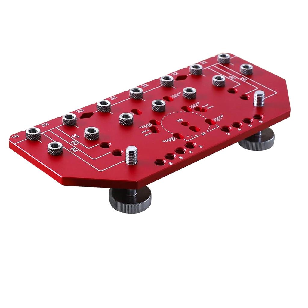 Shelf Pin Drilling Jig 2 in 1 35mm Aluminum Alloy Cabinet Hardware Jig Tool Drill Guide