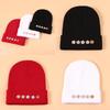 Winter Warm Floral Knit Hat For Couples Fashionable Ins Loose Woolen Hat
