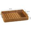 Japanese Style Plastic Tea Tray with Wooden Handles