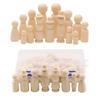 DIY children's painted wooden dolls boys 55 Pieces and girls graffiti small wooden man boxed mixed section