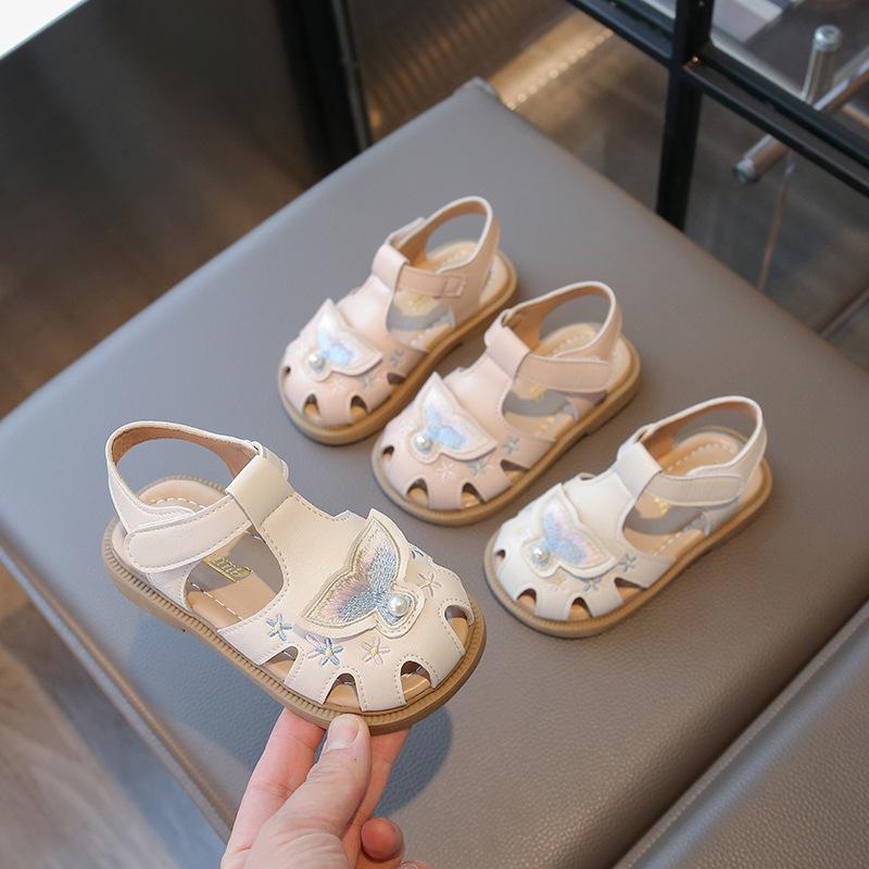 Summer kid shoes new fashion simple sandals exquisite versatile anti slip girl shoe casual exquisite soft soled princess shoe
