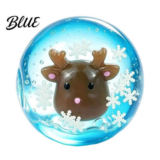 Sensory Fidget Toy Christmas Clear Stress Ball Toy Anxiety Relief with Santa Reindeer Balls Tree Snowflake Figure Soft Squeeze Party Favors Desktop