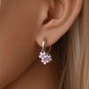 Original Earrings 925 Silver Fruit Series Cherry Strawberry Hoop Earrings Ear Studs Zircon Making Jewelry for Women Girl Party