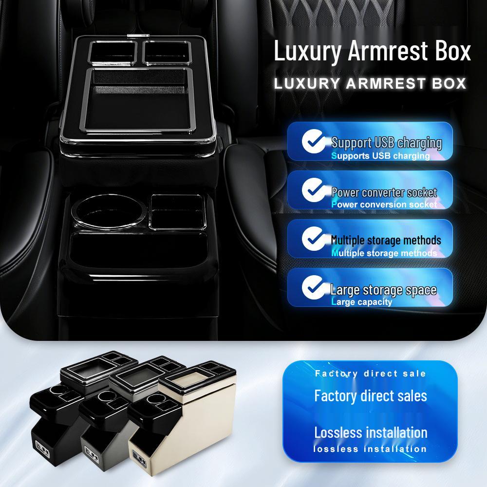 Boîte d'accoudoir universelle Toyota Noah/Voxy - Modification de rangement de console centrale multifonctionnelle