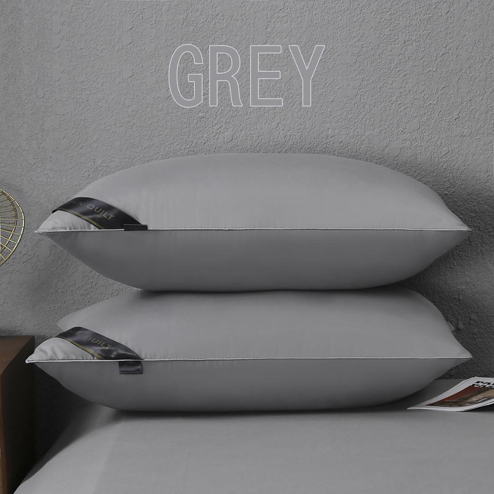 Kissen aus 100 % Baumwolle, für Schlafzimmer, Bett, Schlaf, Nackenkissen, mittlerer bis hoher Kissenkern, mattiert, verdickt, maschinenwaschbar, Bettbezug, weiß