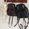 Rucksack mit Kordelzug, glänzende Tasche, Mini-Riemen, Leder, Mini-Tasche