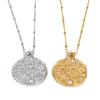 Fashionable Gold Sun Smiley Face Pendant Necklace Unique Women Jewelry Accessory For Daily Wear Stylish Gift