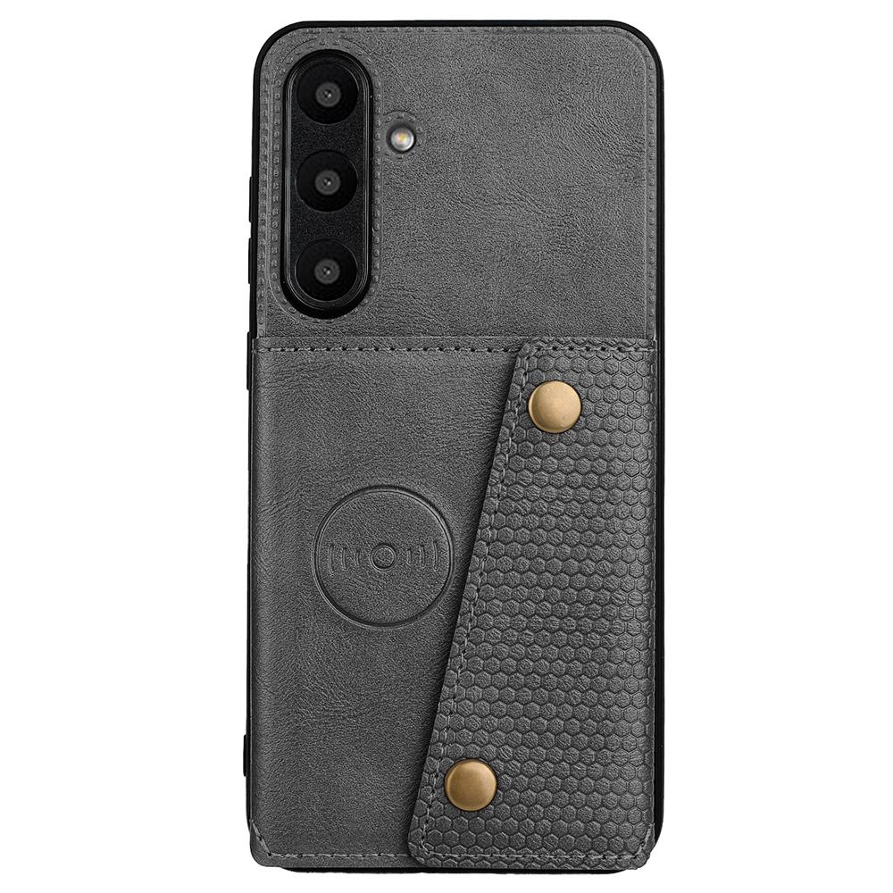 For Samsung Galaxy S24 FE Case Card Slots Kickstand Leather+TPU Phone Cover