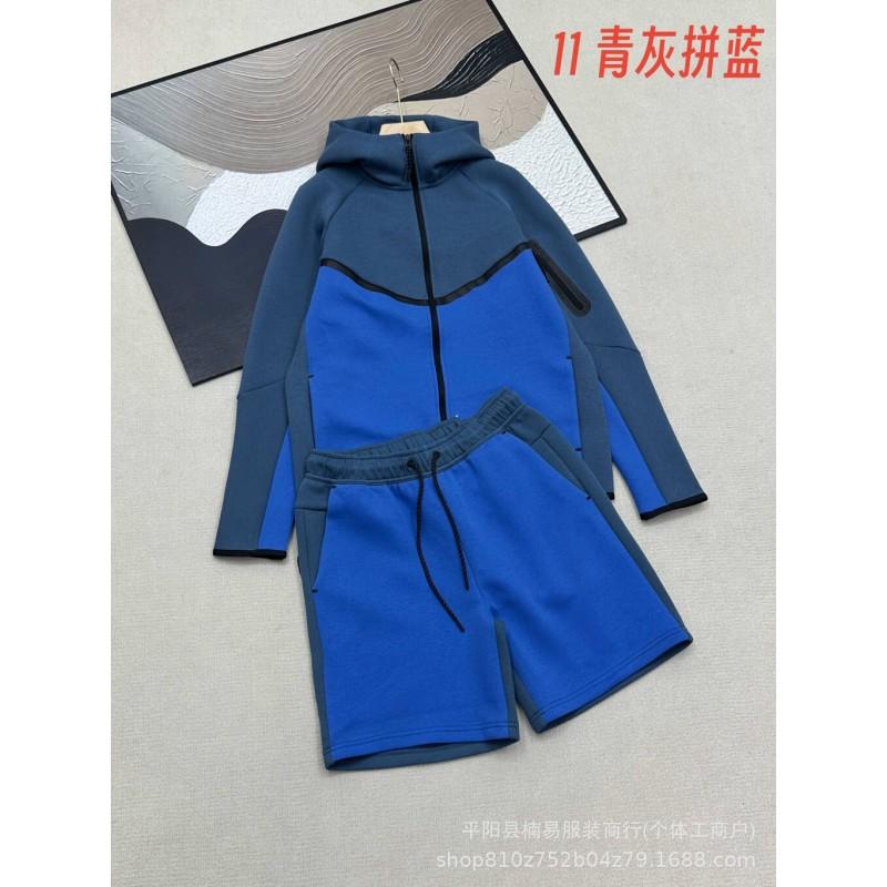 2026 SS Womens Casual Sport Tracksuit Long Sleeve Hooded Top Shorts Set Air Layer Fabric