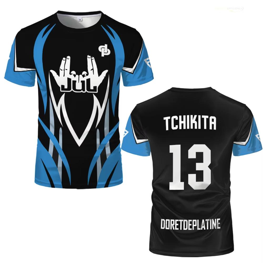 JUL Football Jersey Sport Quick-dry Breathable Men T-shirt DP Outdoor Street Racing Team Training Short-sleeve Clothing Y2K TOP