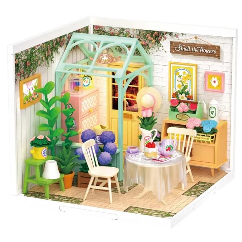 ROBOTIME Rolife 3D Puzzle Super Creator Blooming Tea Garden DIY Miniature House (DW013B) | 1:24 Scale