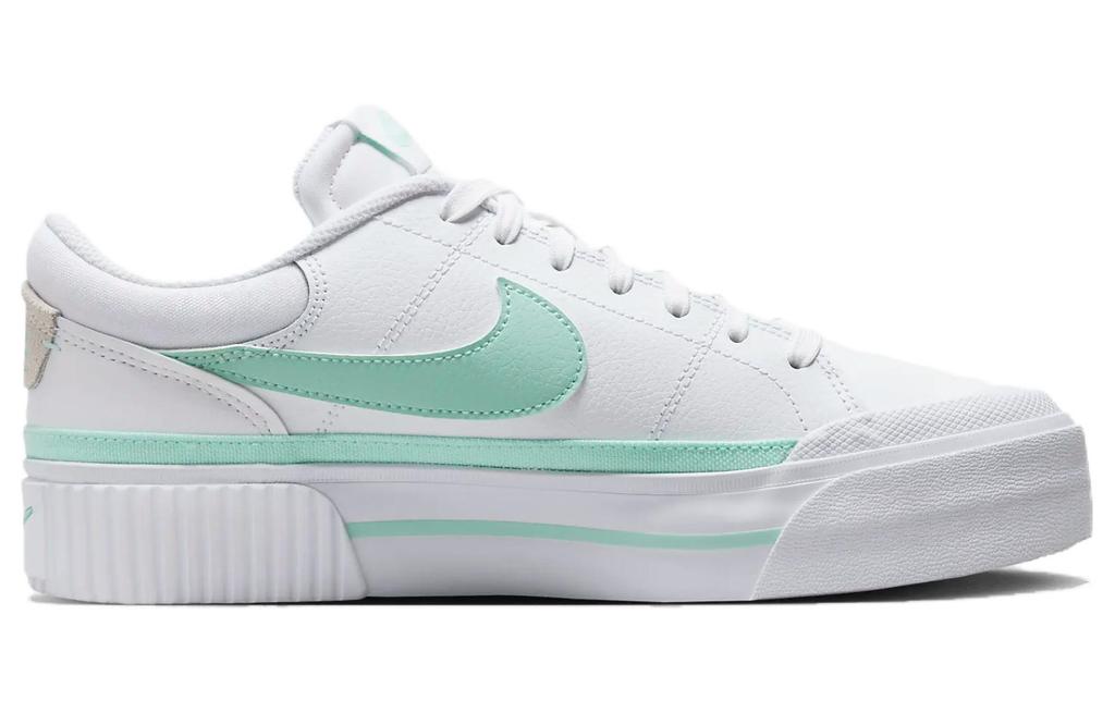 Nike Court Legacy Slip Resistant Cushioning Low Top Skateboard Shoes Women's White Green FZ3770-100
