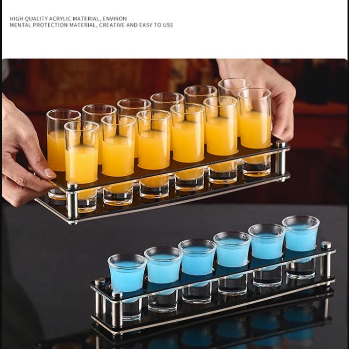 Er Ma Rainbow Shot Glass - Small Straight KTV Bar Cocktail Glass (B52, Jägermeister Cup)