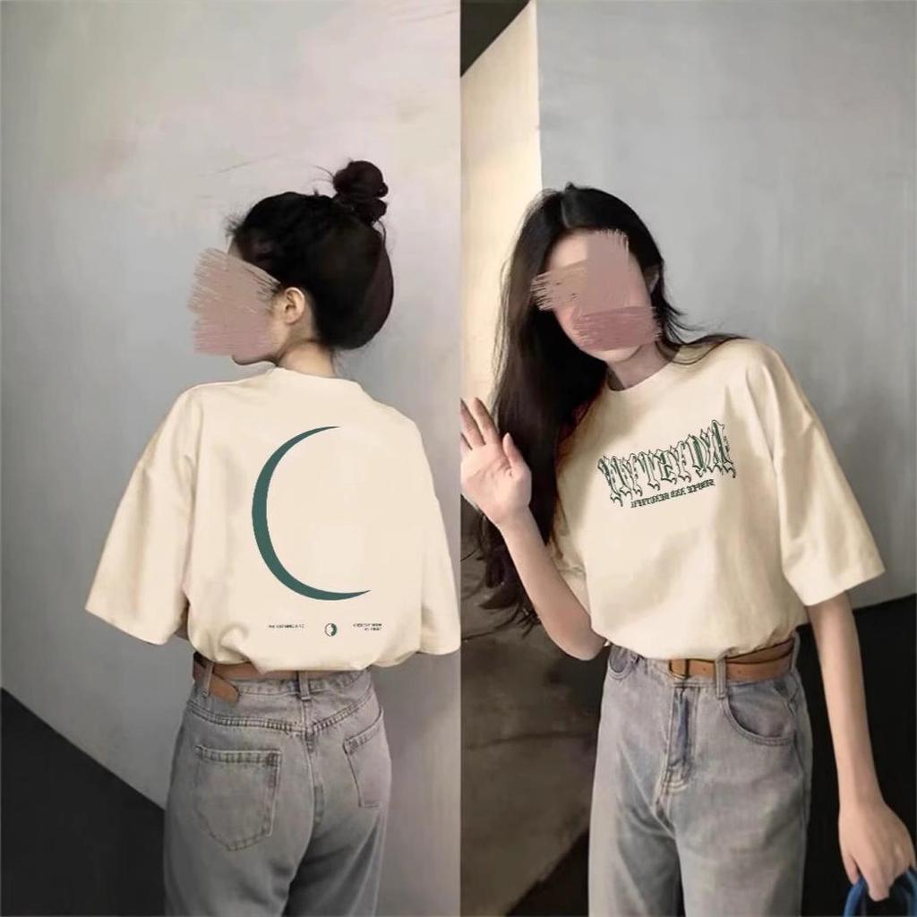 European-Style Women's Gray Short-Sleeve T-Shirt: High-End Summer 2025 White Loose-Fit Pure Cotton Fashion Top